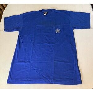 Vintage Marlboro Make The Run Ski Snow T-Shirt Size XL 100% Cotton Blue Made USA